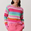 New Jane Lushka Stripe Pu Pullover