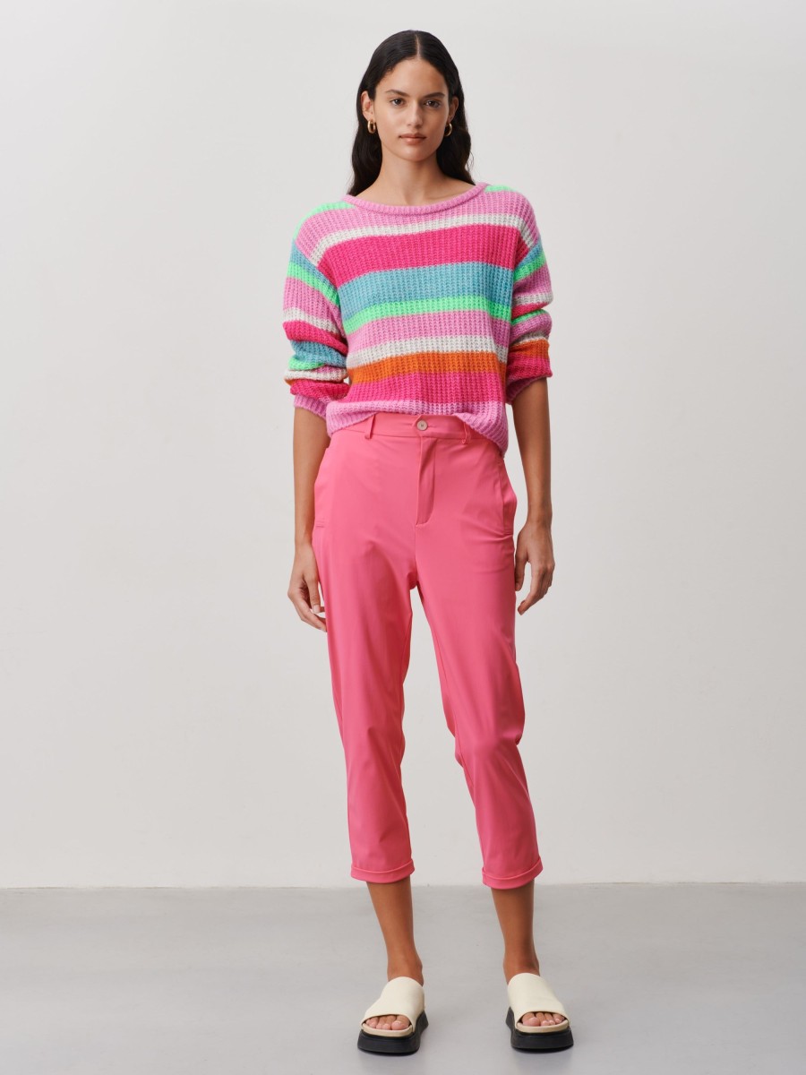 New Jane Lushka Stripe Pu Pullover