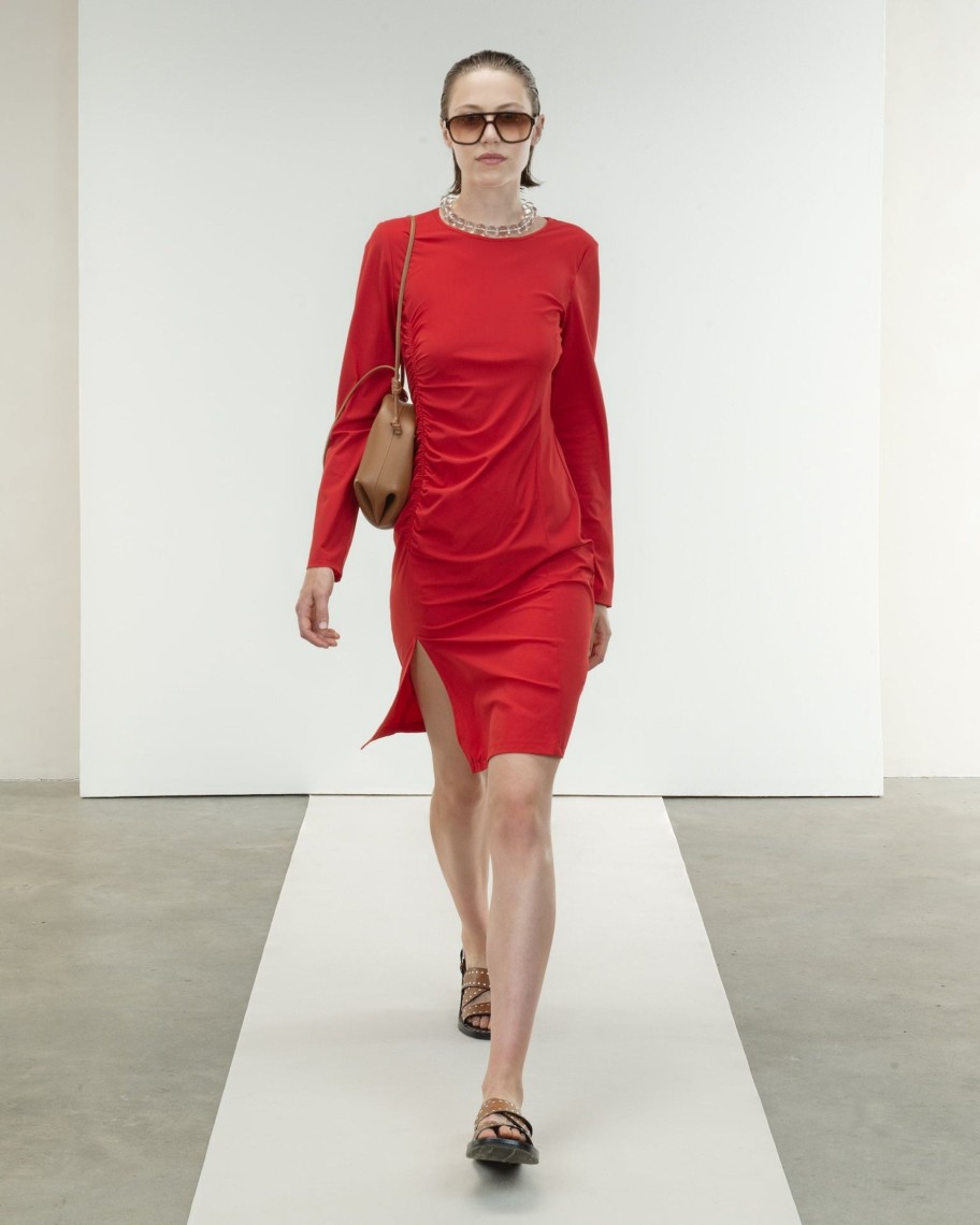 New Jane Lushka Scarlet Dress-Ls Technical Jersey